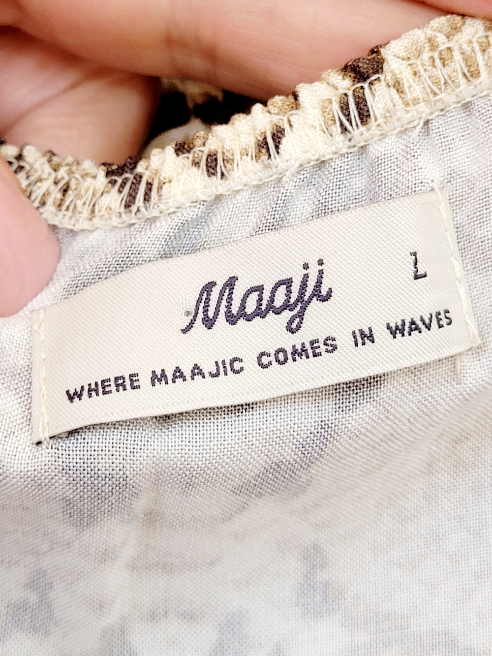 MAAJI Snakeskin Python Print Flutter Strap Ruffle Hem Tank Top Large - Picture 5 of 8